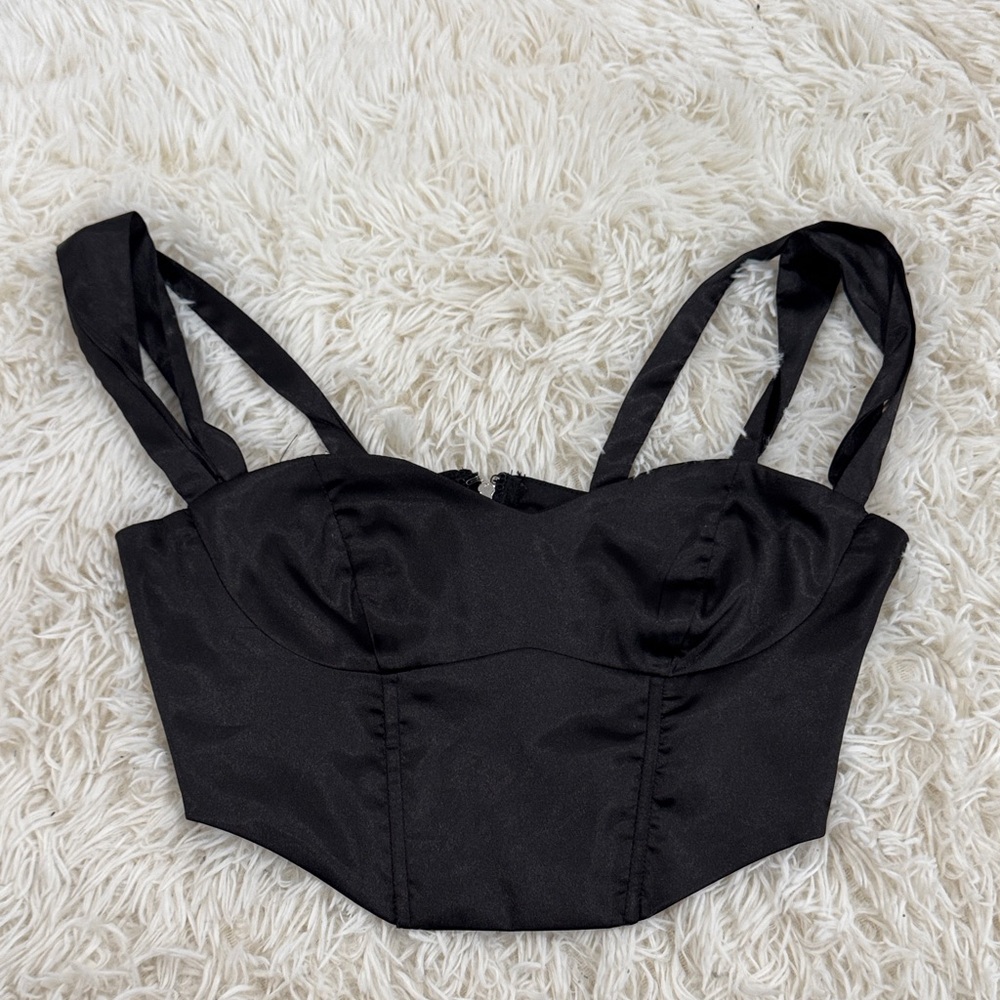 Elegant Black Crop Top